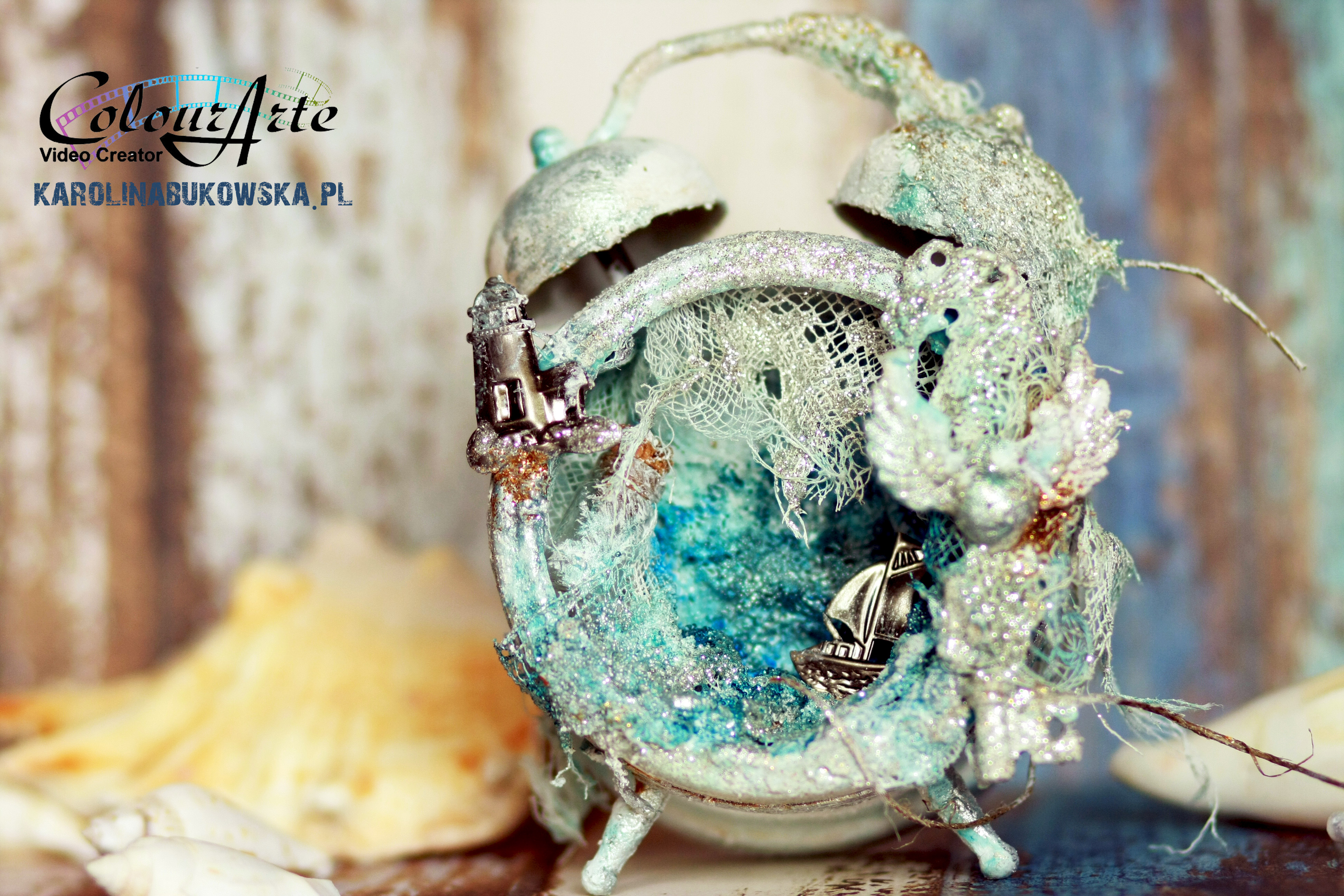 alarm clock mixed media